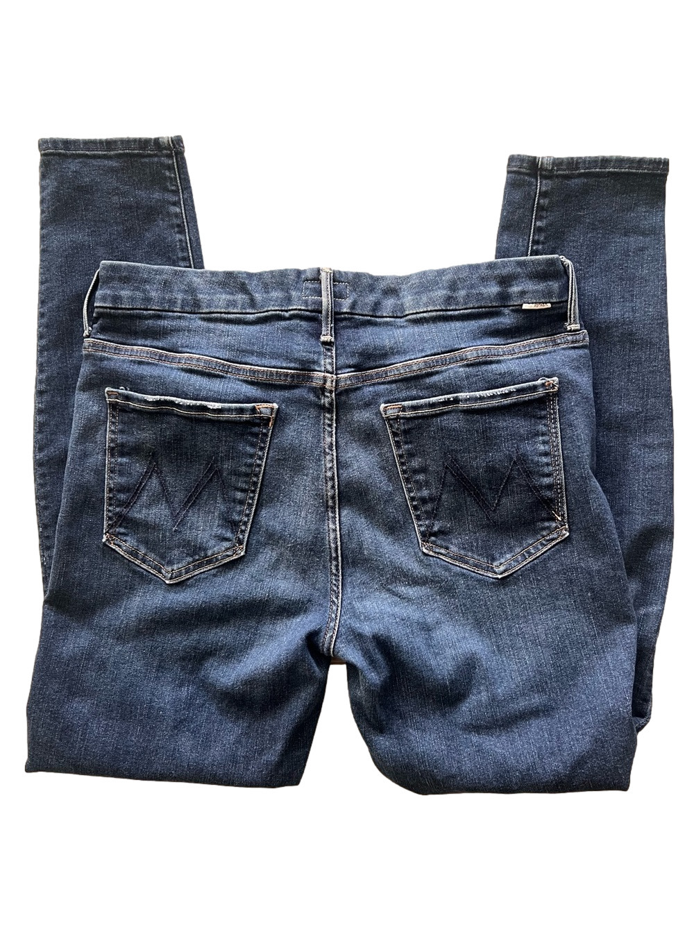 MOTHER High Waisted Looker Jeans Teaming Up Dark Wash Stretch Denim - Size 31 - Picture 5 of 8